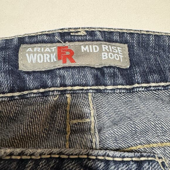 Ariat FR Flame Resistant Womens 28R Midrise Boot Cut CAT 2 Work Pant Denim Jeans - Picture 4 of 12